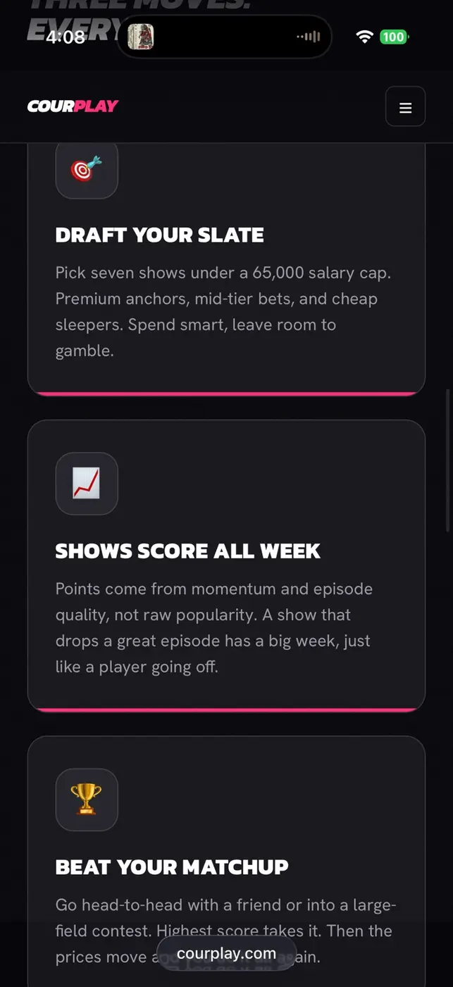 Courplay gameplay explanation